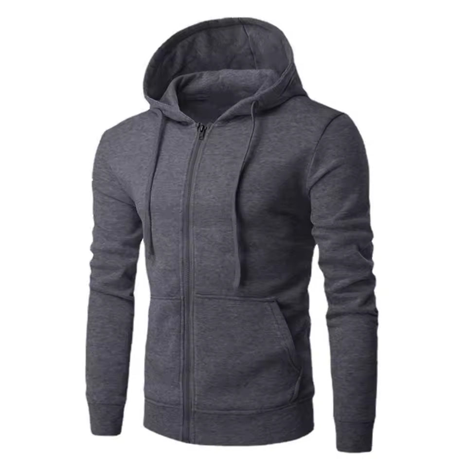 Men Sweatshirts Long Sleeve Jacket Hoodie Zipper Closure Jacket Male Hoodies Sweatshirt Slim Fit Male Clothing