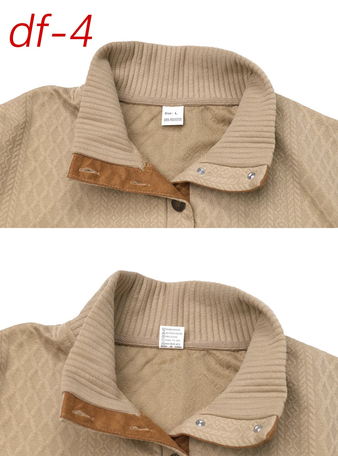 Men's European Size Jacquard Stand-Collar Long-Sleeve Hoodie - Outdoor Casual Knitwear