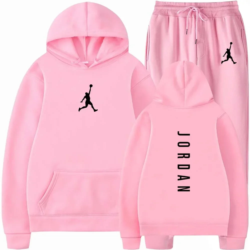 Men's 2025 high-quality sportswear sweatshirt + sweatpants, fashionable sportswear sweatshirt set for spring and autumn