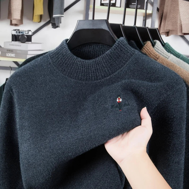 Designer Original Men's Knit Sweater Long Sleeve Crew Neck Soft Warm Anti Pilling Casual Business Autumn Winter Men's Clothing