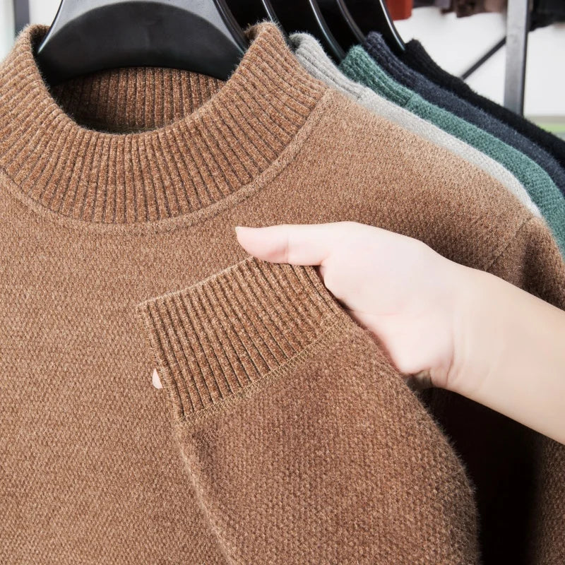 Designer Original Men's Knit Sweater Long Sleeve Crew Neck Soft Warm Anti Pilling Casual Business Autumn Winter Men's Clothing