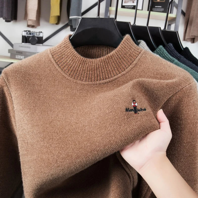 Designer Original Men's Knit Sweater Long Sleeve Crew Neck Soft Warm Anti Pilling Casual Business Autumn Winter Men's Clothing