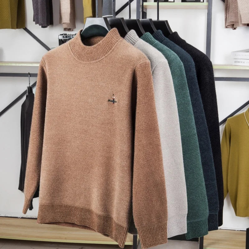 Designer Original Men's Knit Sweater Long Sleeve Crew Neck Soft Warm Anti Pilling Casual Business Autumn Winter Men's Clothing