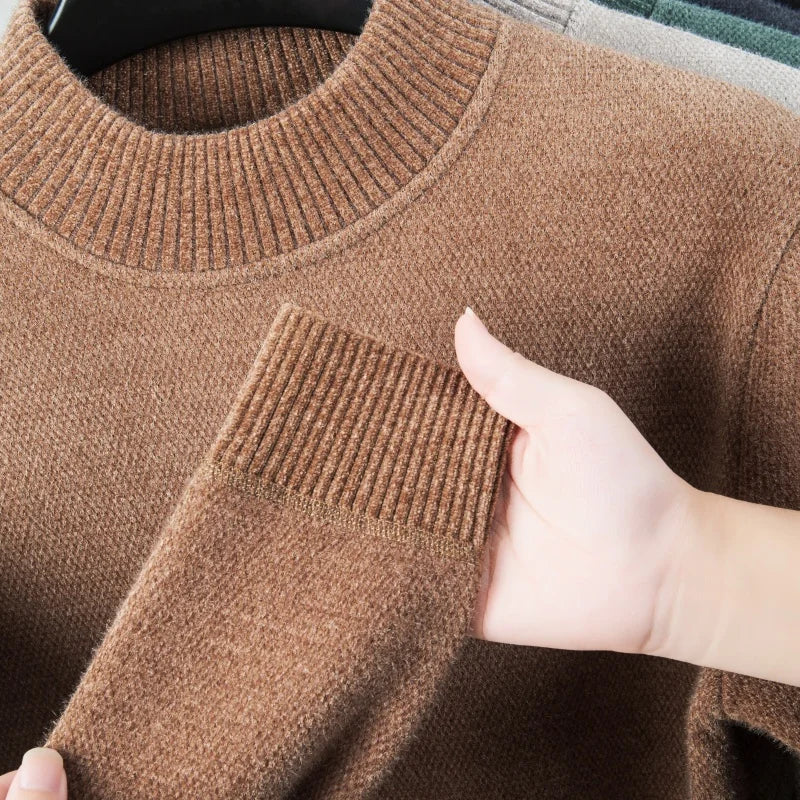 Designer Original Men's Knit Sweater Long Sleeve Crew Neck Soft Warm Anti Pilling Casual Business Autumn Winter Men's Clothing
