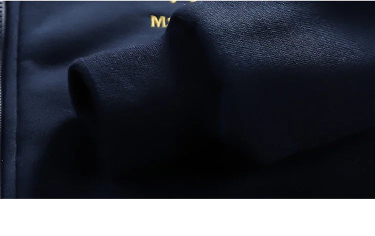 Men's autumn and winter sports set hooded casual cardigan jacket outdoor thickened warm sports shirt+pants two-piece set